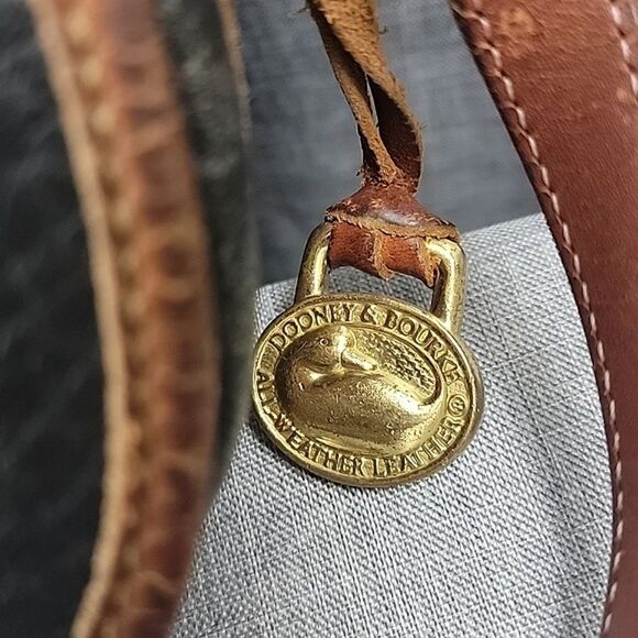 Dooney & Bourke Vintage Pebbled Leather Black Equestrian Cross-body Shoulder Bag - Picture 5 of 15